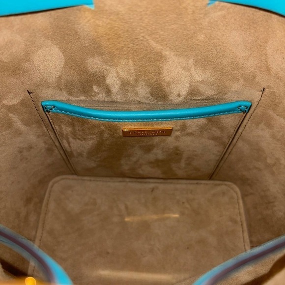 Michael Kors COLLECTION Turquoise Teal Bucket Bag - Picture 5 of 10